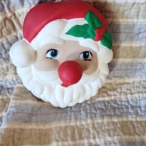 Vintage Santa Musical wall hanger 8 in tall